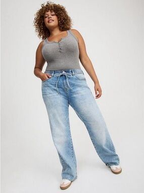 Torrid High-Rise Baggy Tie-Waist Jean, Sz 24R